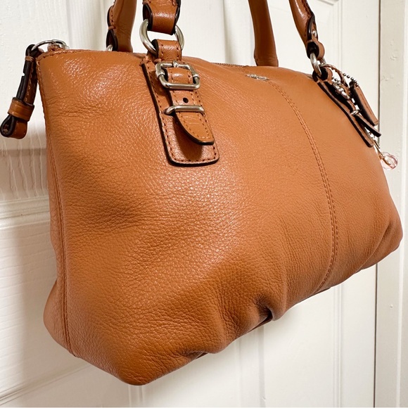 Coach Madison Mini Satchel in Smooth Camel Brown Leather - Picture 3 of 12